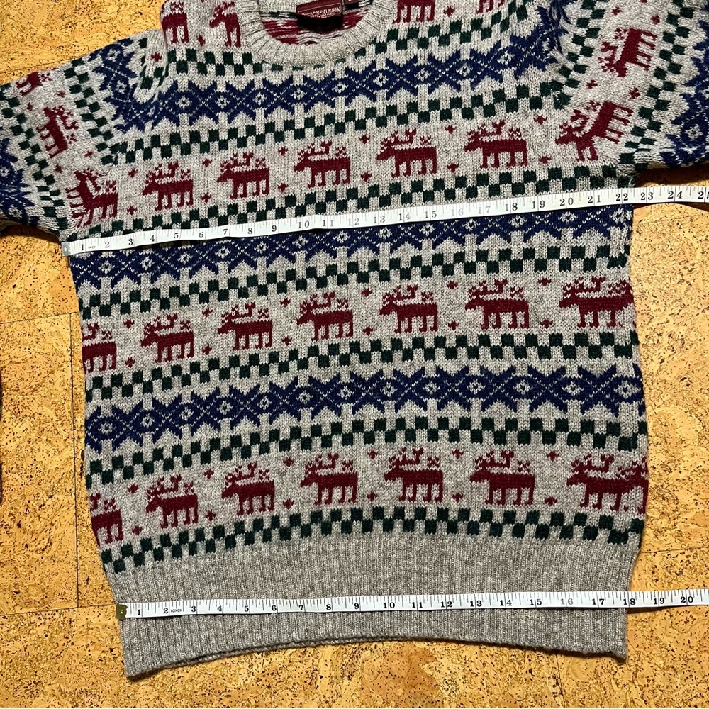 Chaps Ralph Lauren Men’s Vintage Shetland Wool Faire Isle Sweater Sz XL - Picture 8 of 13